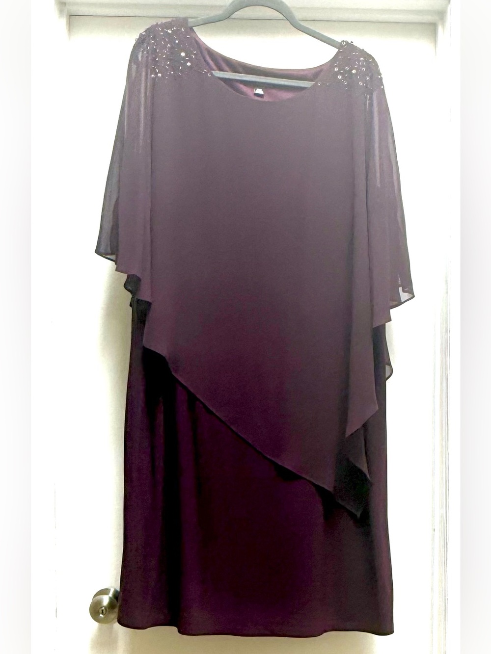 SL FASHIONS Beaded Popover Dress
